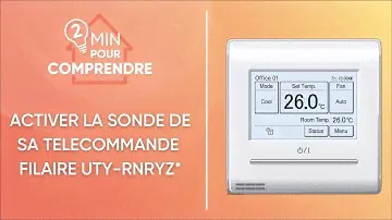 Comment activer la sonde de ma télécommande filaire Atlantic Fujitsu UTY-RNRYZ* ?