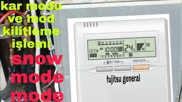 fujitsu general vrf V2 kar modu ve mod kilitleme işlemi nasıl  yapılır