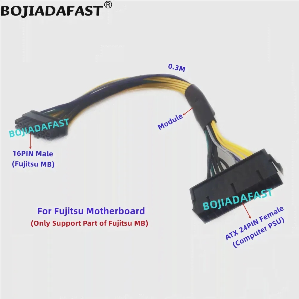 ATX 24Pin-16PIN Кабель-адаптер Преобразователя мощности материнской платы Для Fujitsu D3400-A11 D3221-A12 D3162-A12 GS2 D3183-A14 D3348-A13