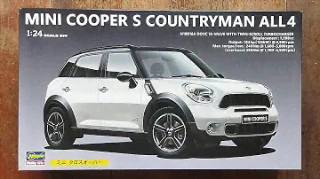 Hasegawa 1/24 Mini Cooper S Countryman All4 | Plastic Model Kit Unboxing