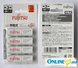Аккумуляторы Fujitsu Eneloop AA и AAA (Япония)